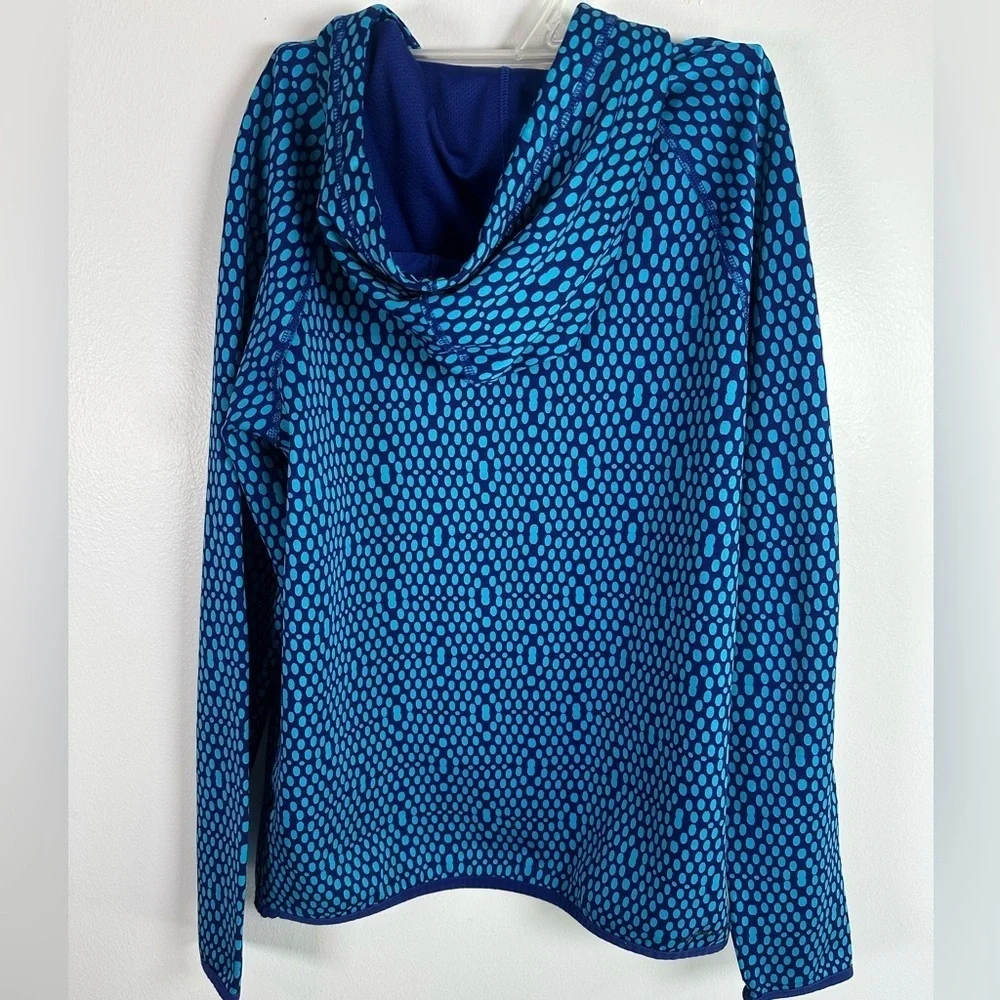 Nike Therma-Fit Blue Pullover Hoodie Polka Dot size Small
